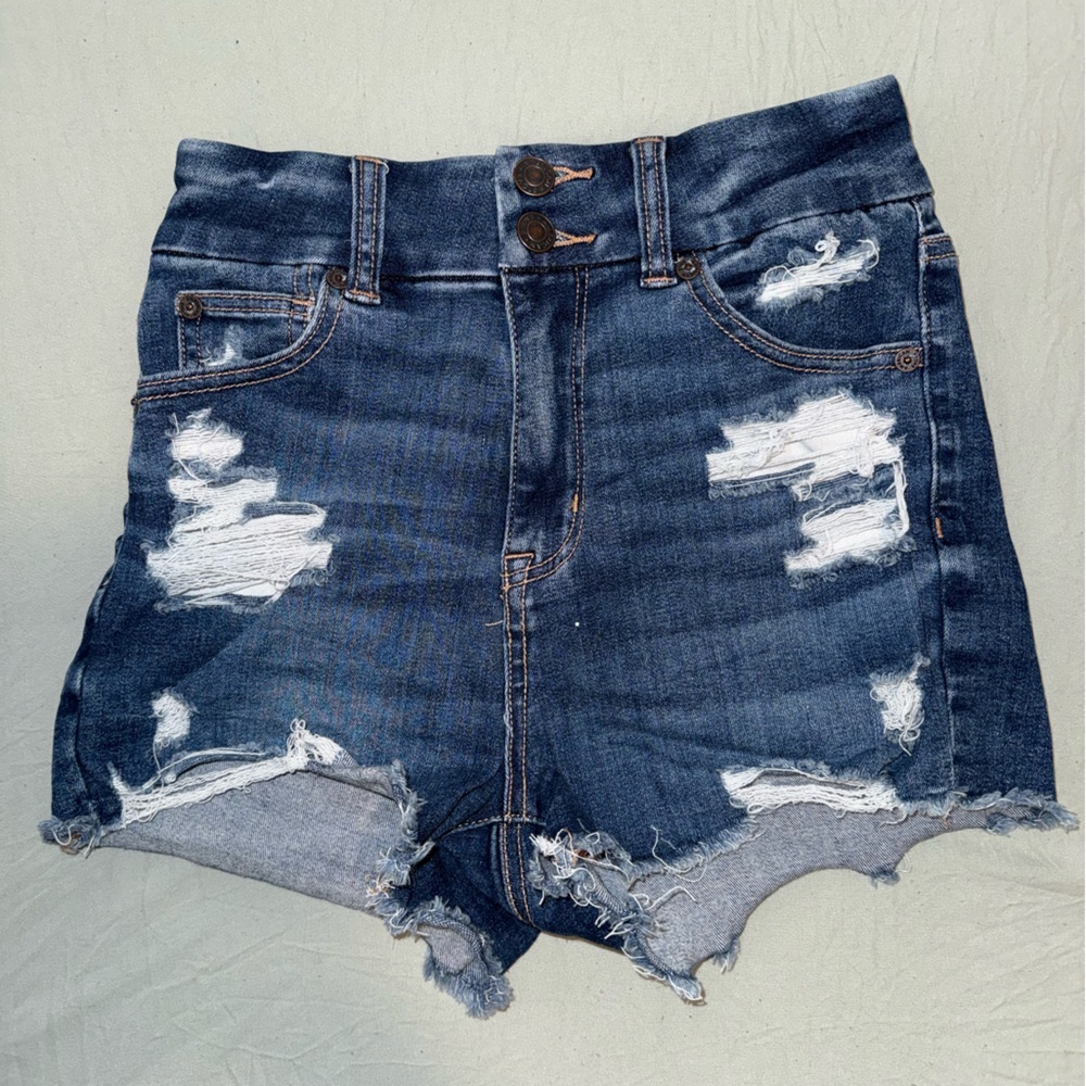 AE Distressed Denim Shorts